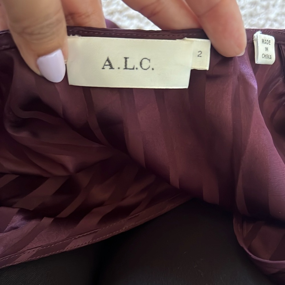 A.L.C Woman Avi Twist-front Silk-jacquard Peplum - Picture 10 of 11